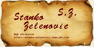Stanko Zelenović vizit kartica
